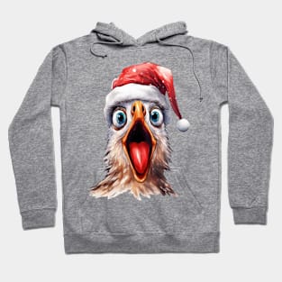 Funny Christmas Chicken Face Hoodie